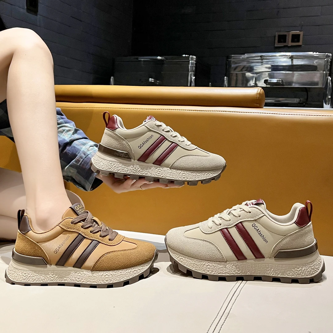 秋季新款2024百搭厚底xh小众轻便增高老爹鞋休闲阿甘鞋2931