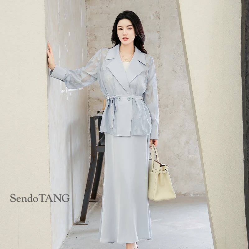 【柔兰】胖多家大码女装气质设计感时尚微胖宽松原创设计气质套装