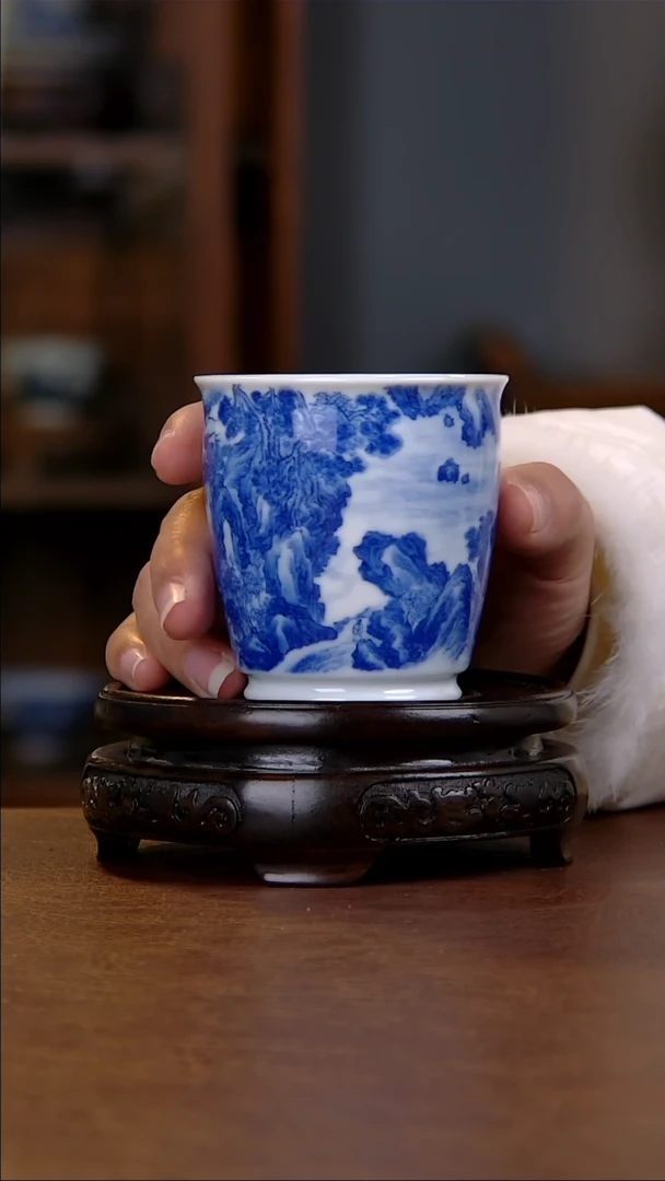 【闪购商品】陶瓷杯半山晓野 烟岚秋晓图