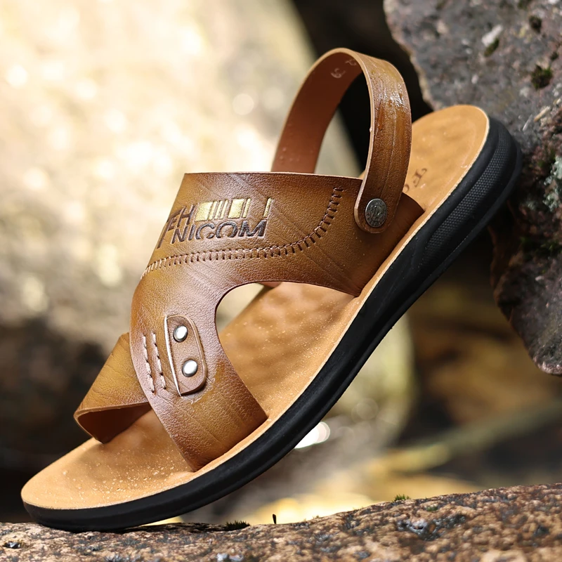 【源头工厂】夏季大码休闲软底凉鞋耐磨防水防滑舒适透气外穿沙滩鞋