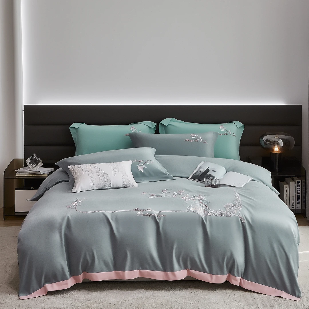 富丹罗—原创2024春夏天丝棉 高端刺绣轻奢四件套—倾城