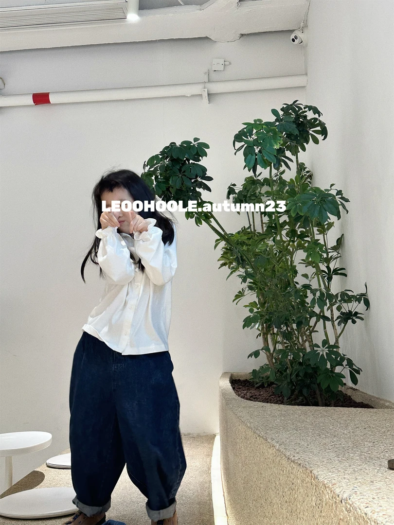 LEOOHOOLE | 哦哦乐 裤型赞日式水洗牛仔哈伦裤