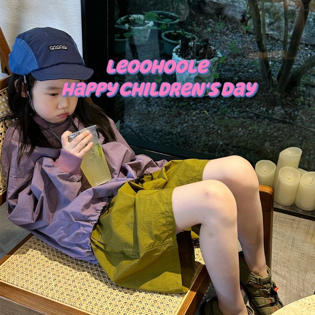 LEOOHOOLE | 哦哦乐 纯色松紧腰短裤