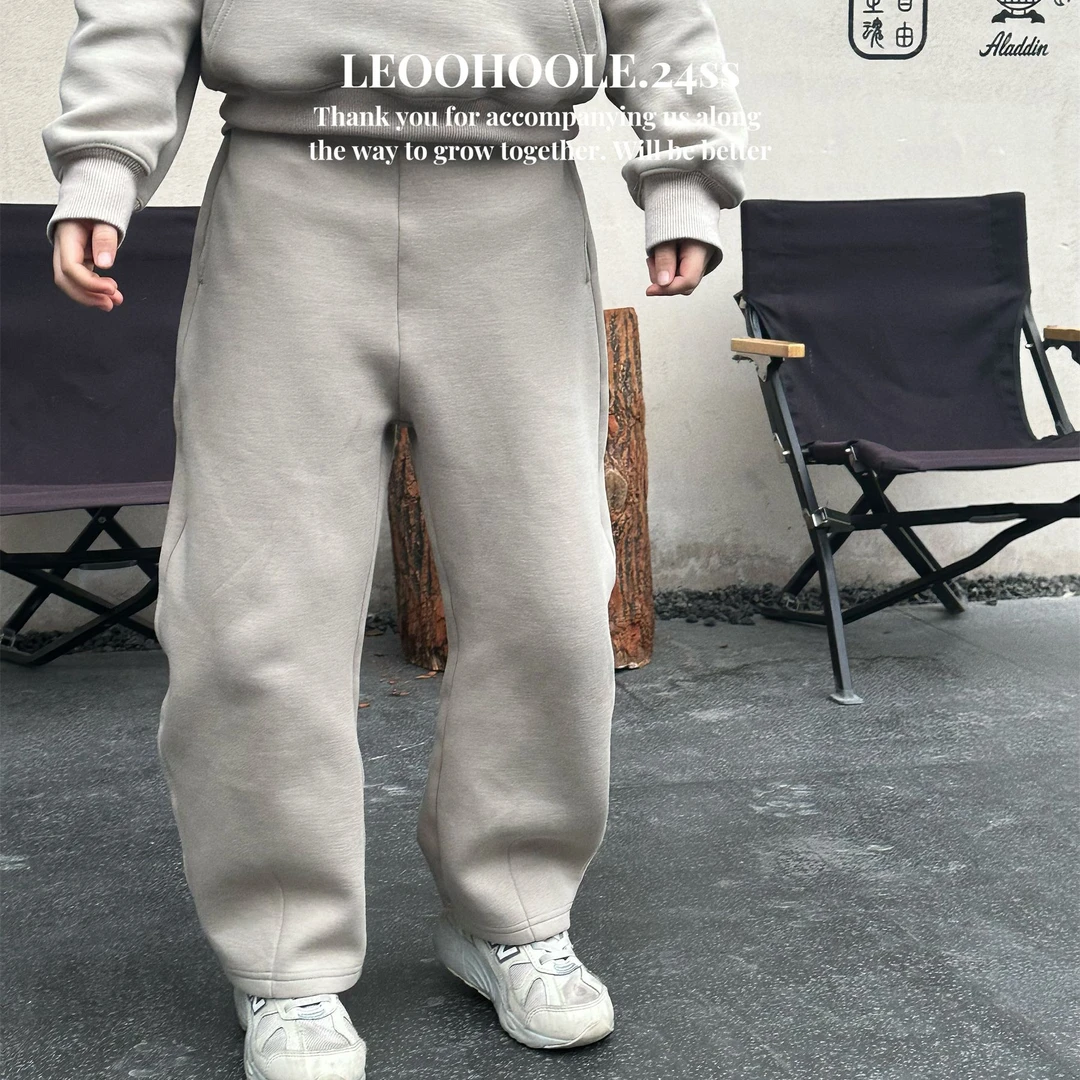 LEOOHOOLE | 哦哦乐 双面针织 时髦弯刀裤长裤 亲子