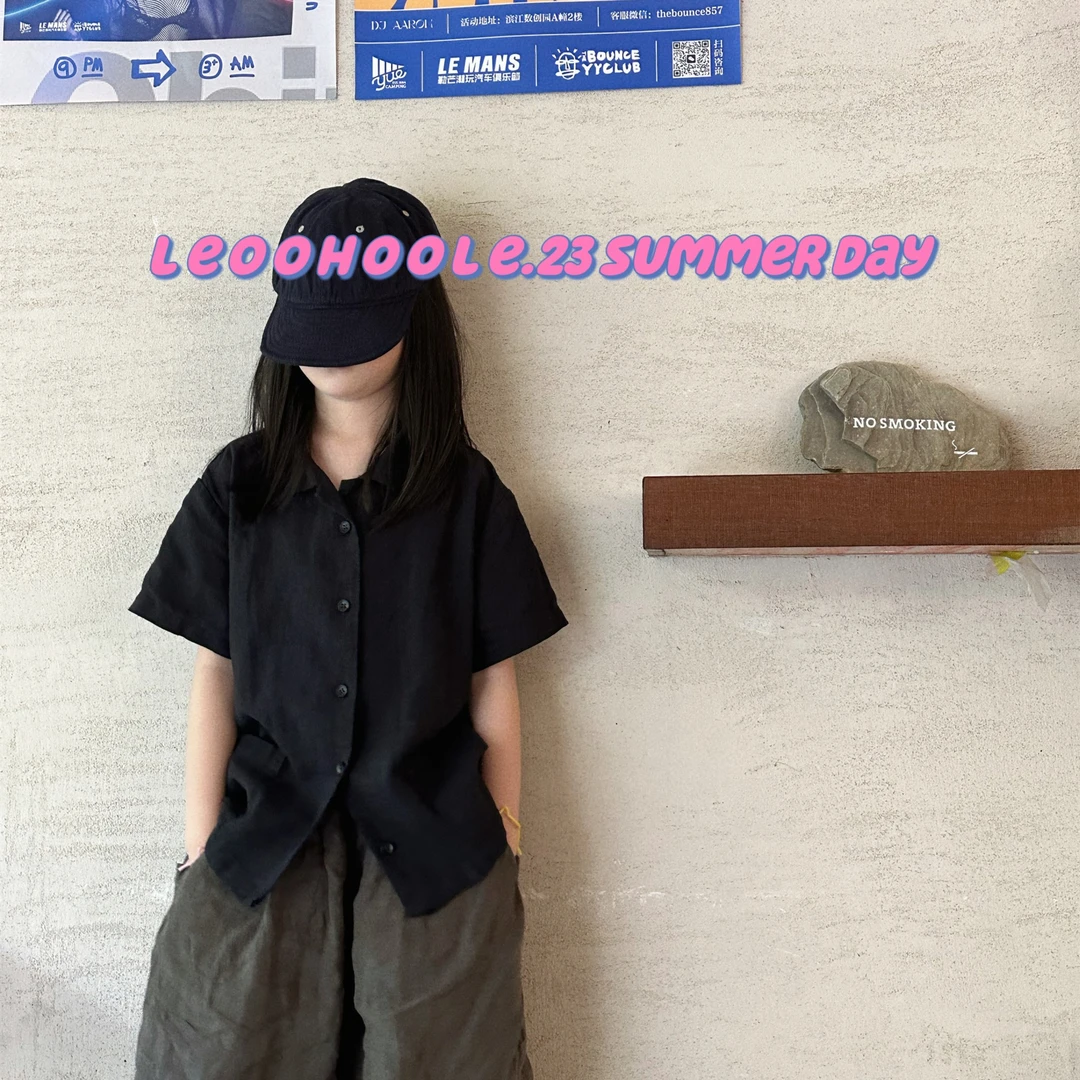 LEOOHOOLE | 哦哦乐 日式纯色干净利落 气质亚麻衬衣 短袖