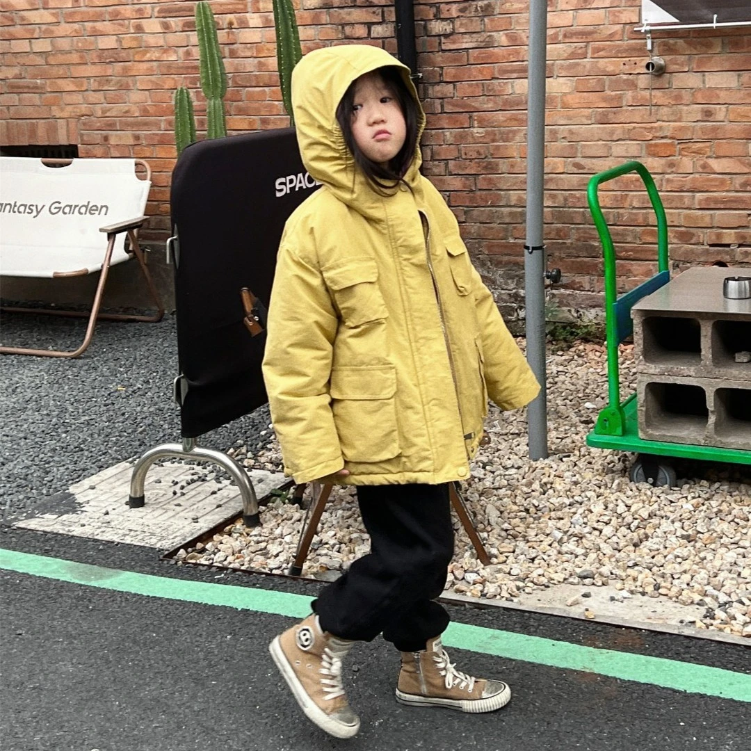 LEOOHOOLE | 哦哦乐 户外露营风多口袋机能连帽夹棉外套冲锋衣