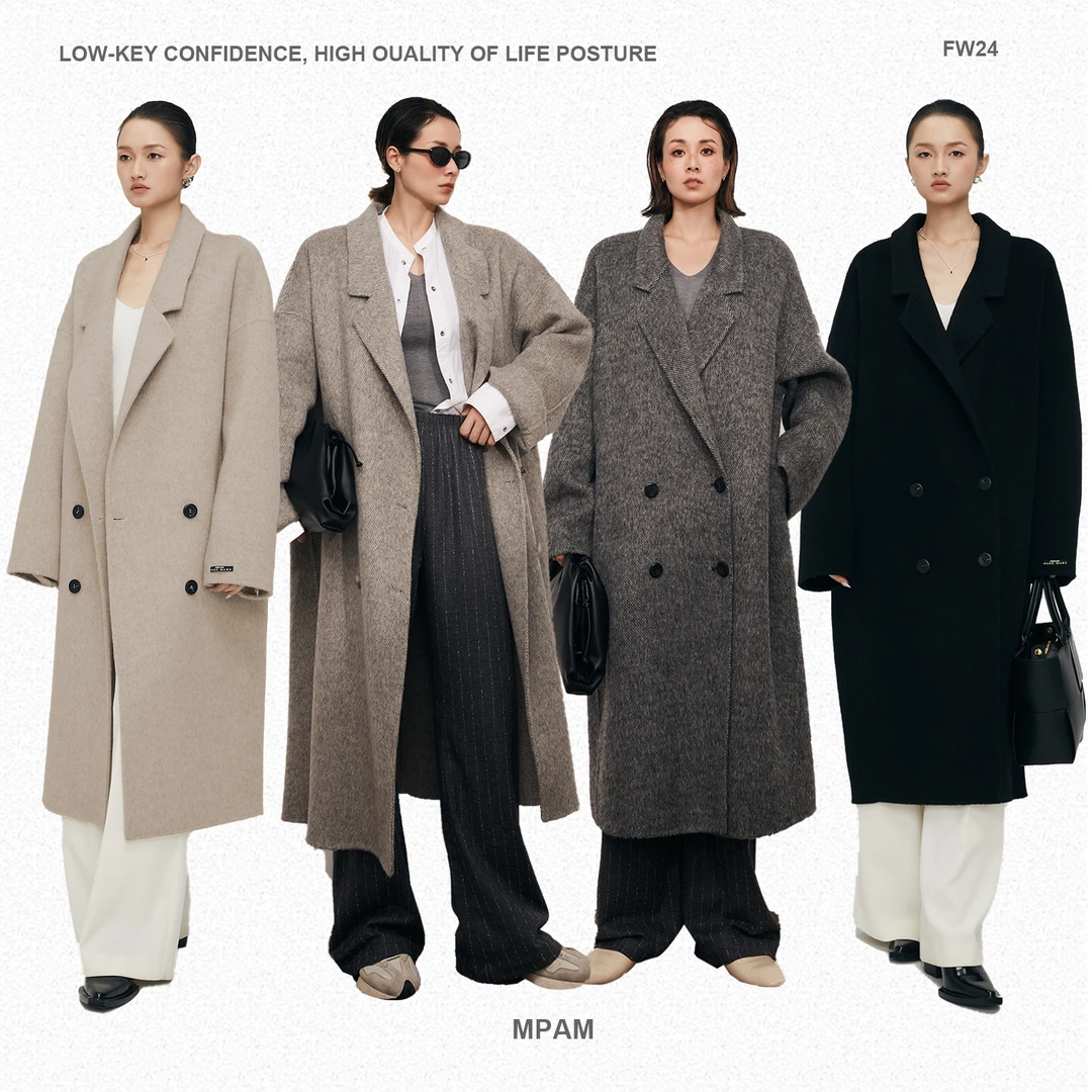 【赵子豪专属】MPAM慵懒风中长款羊驼毛羊毛大衣双面呢毛呢外套619
