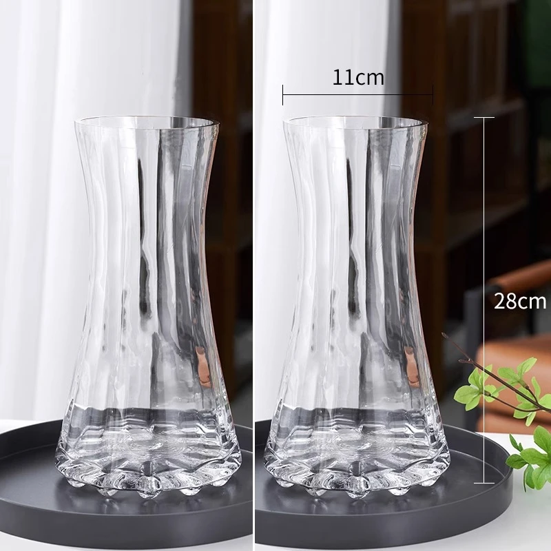 【拍一发二】简约现代欧式创意玻璃花瓶透明水养插花玫瑰百合富贵竹