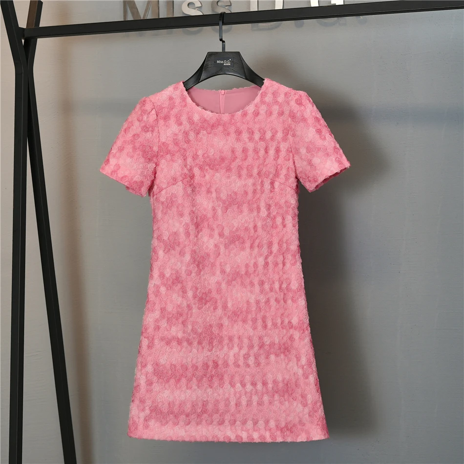 夏季裙子质感时尚高级感重工立体提花洋气连衣裙女2024年新款84Z