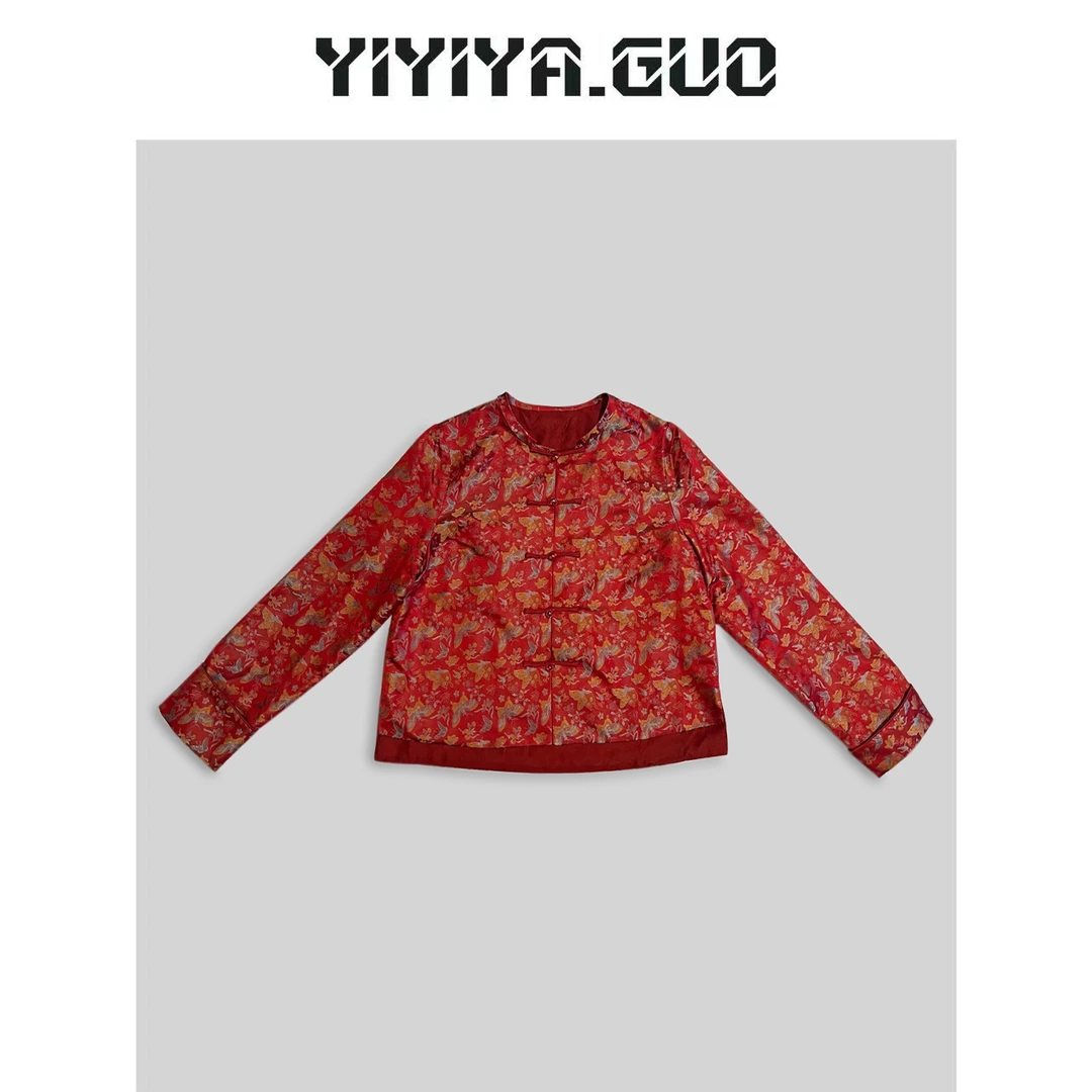 yiyiya.Guo艺艺吖/【锦瑟福蝶】宋锦蝴蝶开衫短外套2024260