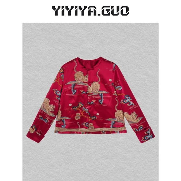 yiyiya.Guo艺艺吖【虎镇五毒】新中式中国风盘扣刺绣外套25SS0215