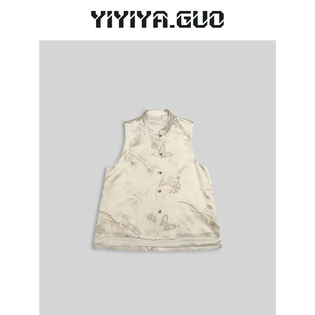 yiyiya.Guo艺艺吖/【屿白】白色金线绣马甲2024687