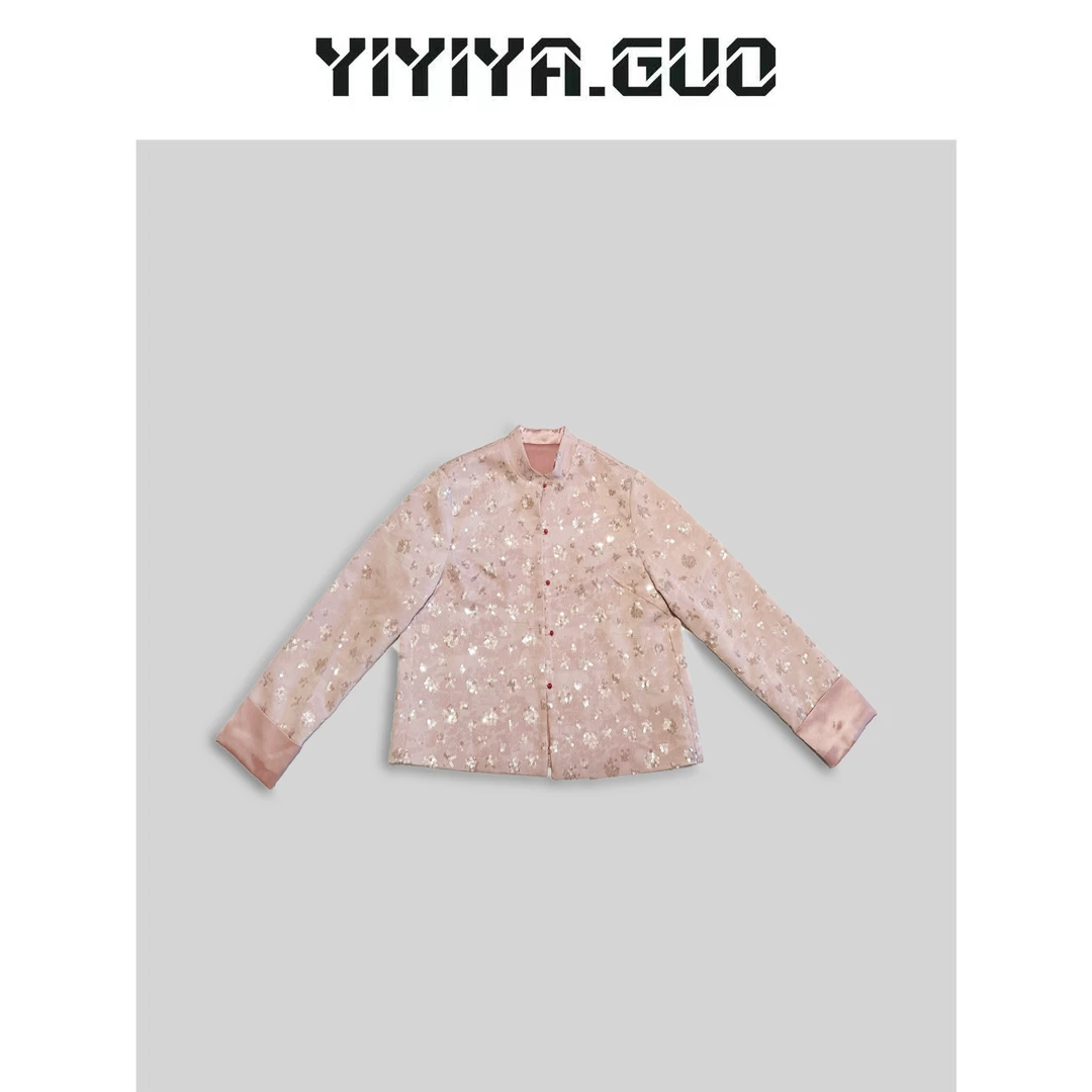 yiyiya.Guo艺艺吖/【星光】粉色亮片长袖外套2024623
