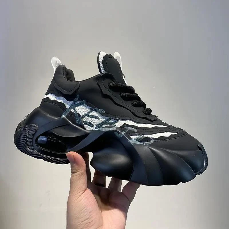 潮牌拼色老爹鞋男2023秋冬新款舒适面增高软底欧货轻奢休闲潮鞋