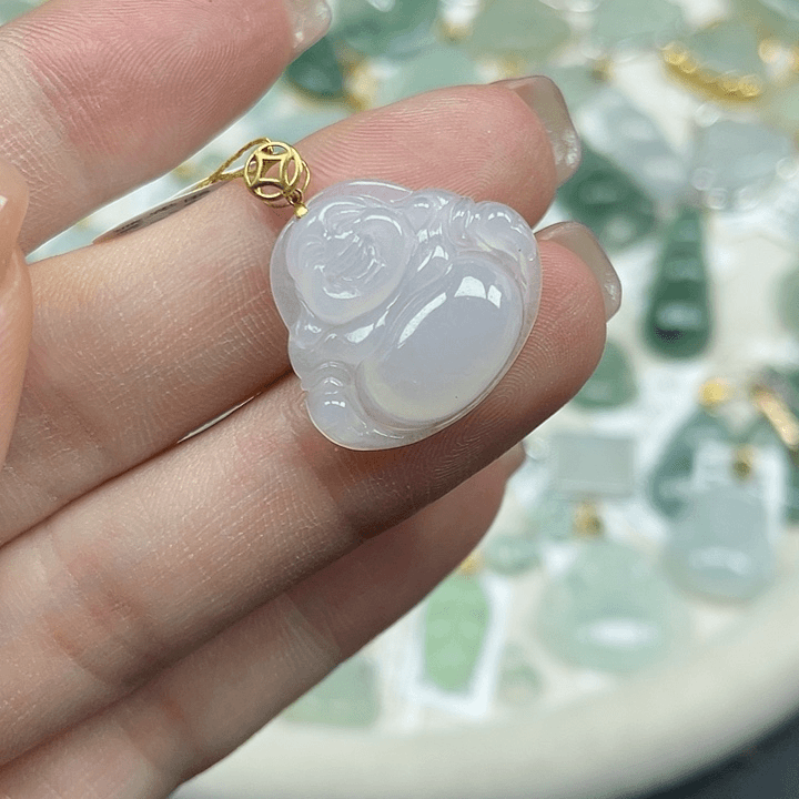 翡翠颈饰18K金镶嵌翡翠