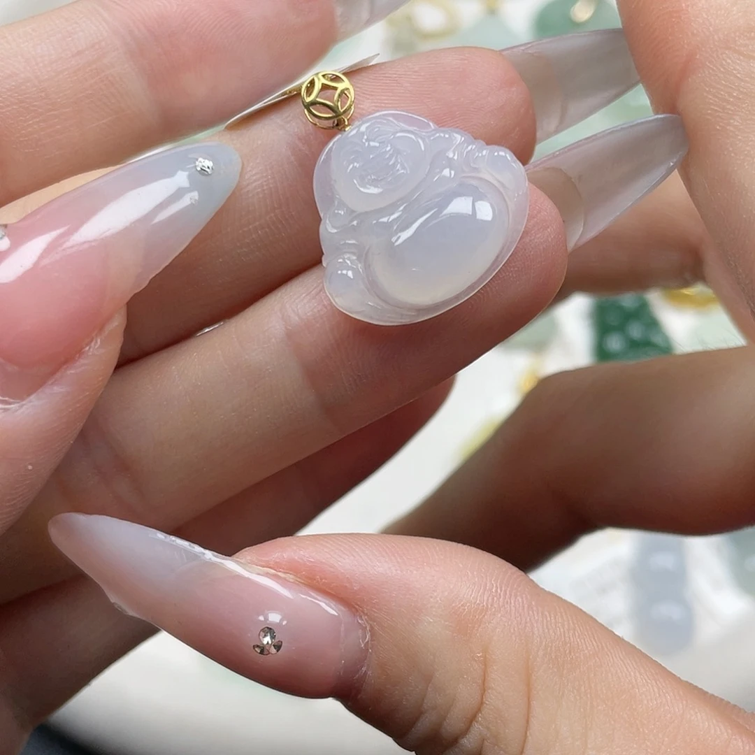 翡翠颈饰18K金镶嵌翡翠