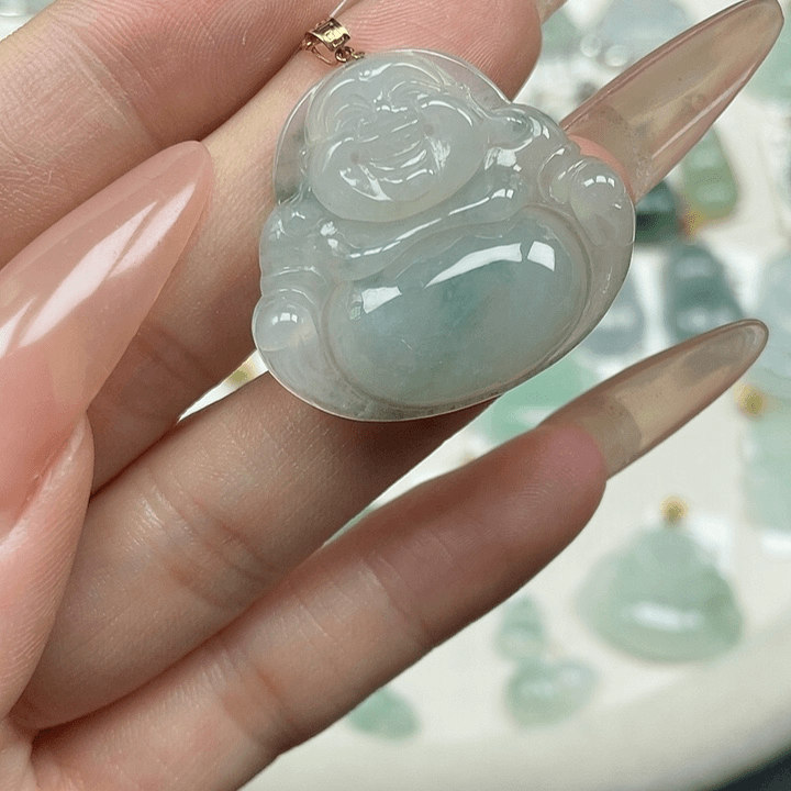 翡翠颈饰18K金镶嵌翡翠