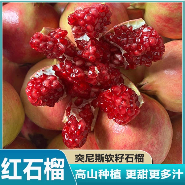 突尼斯软籽石榴10新鲜水果当季整箱包邮四川红宝石榴