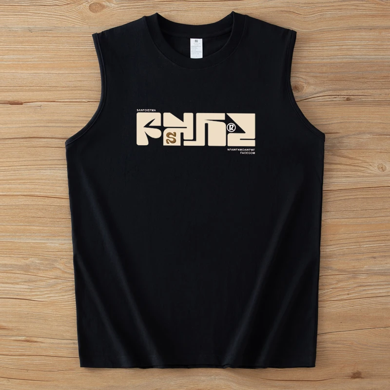 纯棉背心休闲运费篮球无袖T恤背心男潮牌夏季宽松健身无袖t恤坎肩