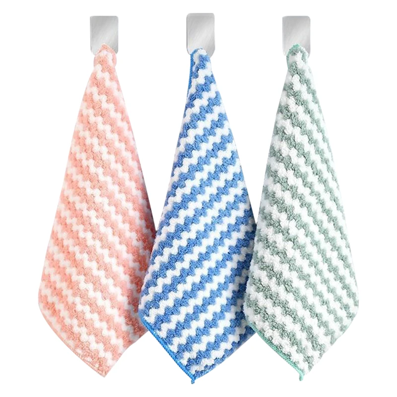 珊瑚绒加厚清洁毛巾擦桌易清洗厨房抹布洗碗不沾油不掉毛干湿两用