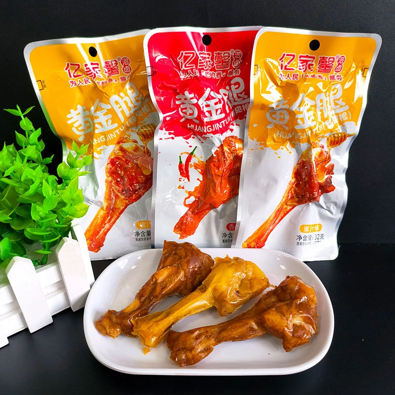 亿家馨黄金腿鸭翅根独立包装香辣味蜜汁味开袋即食办公室网红零食