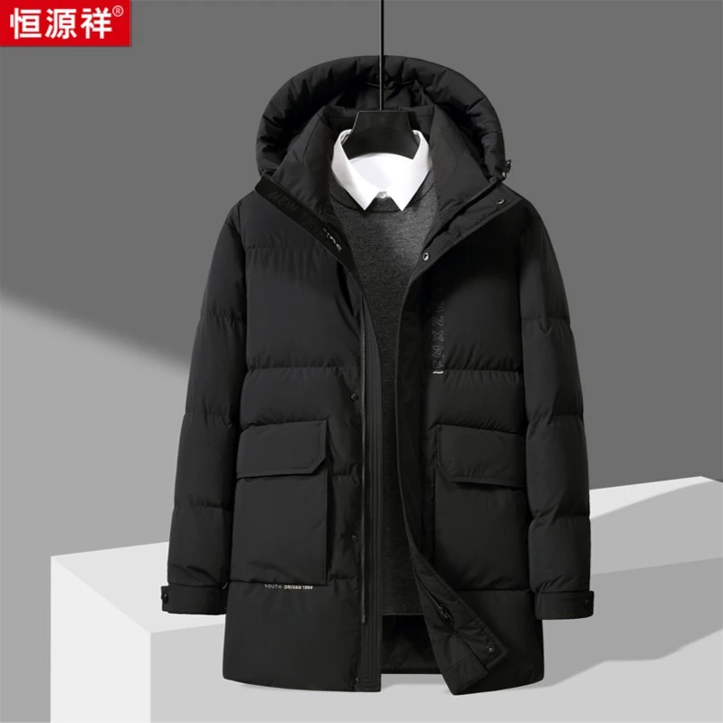 【中长款连帽羽绒服】选用超柔布更亲肤耐脏防风门襟面料丝滑有弹