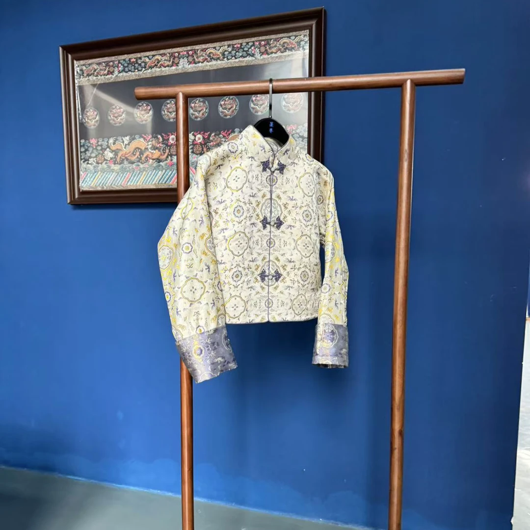 上海鉴界传统中国风上衣霁瑶非遗织金宋锦新中式外套