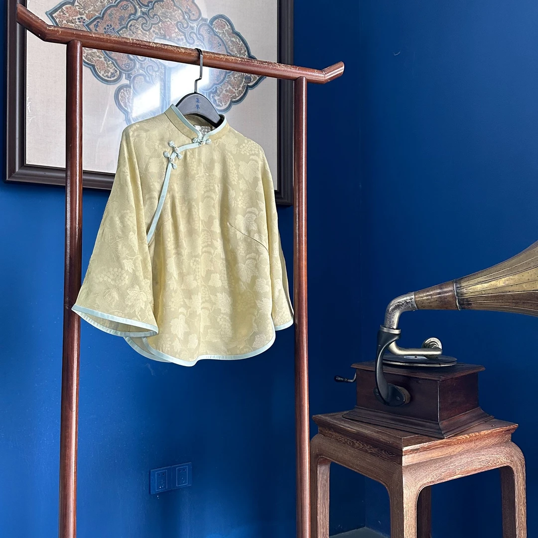 老上海新中式上衣恋树湿花非遗四经花罗新中式上衣老上海新中式