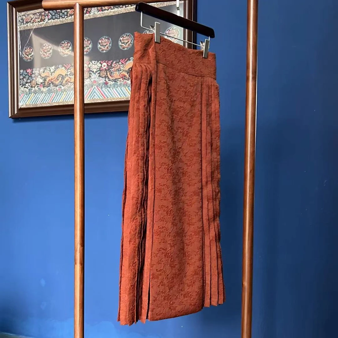 老上海传统国风绯绮红云纱新中式马面裙传统中式