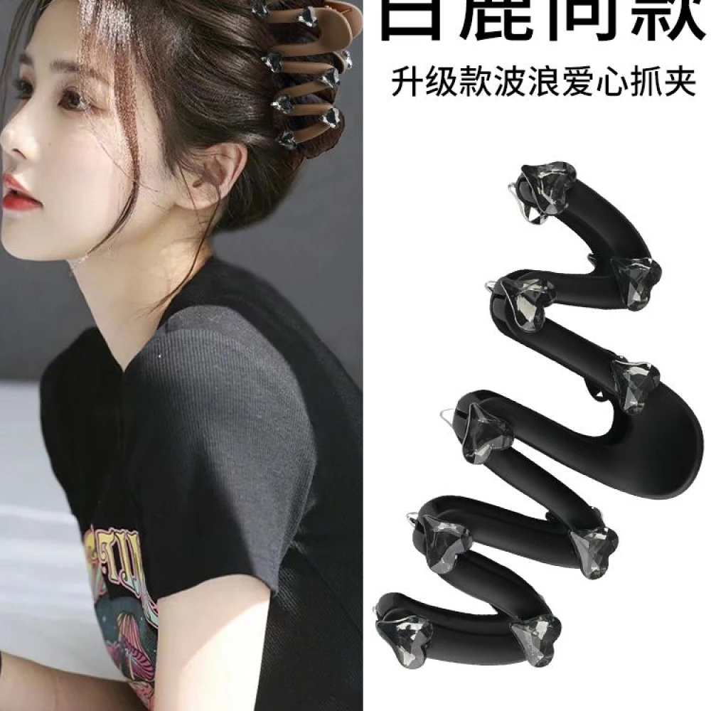 波浪抓夹大号鲨鱼夹2023新款头发夹子头饰后脑勺盘发卡女成人发抓