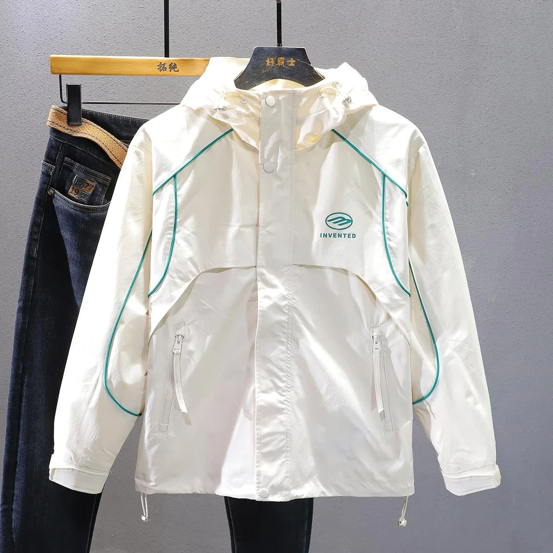 冲锋衣男士春秋季防风防水工装夹克户外外套宽松百搭休闲登山服潮