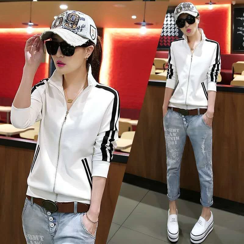 韩版运动外套休闲百搭修身卫衣拉链开衫