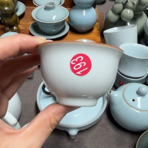 中式原矿釉原产地汝瓷瑕品