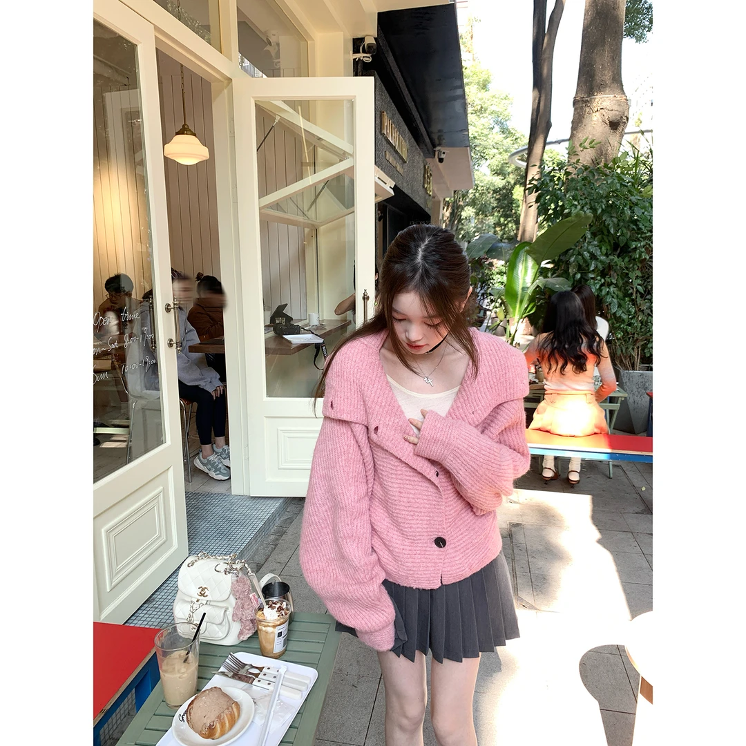【蜜巧恋人】高领针织开衫 颜值与实穿兼具！AHY