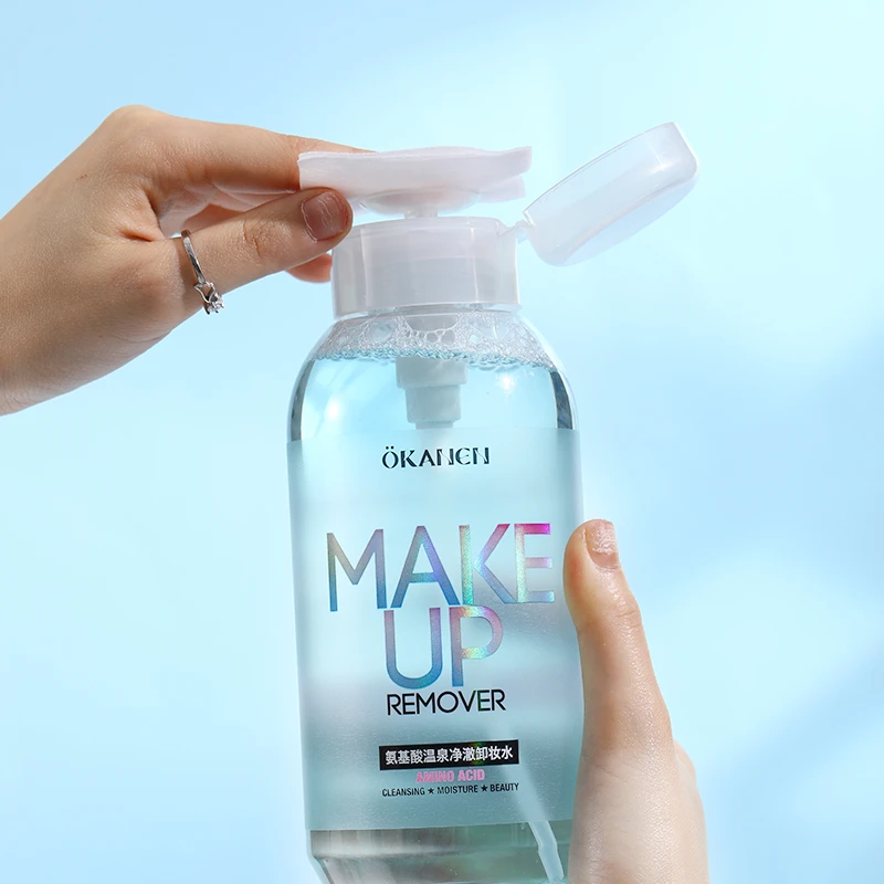 按压式卸妆水眼唇脸三合一深层清洁毛孔温和女大容量500ml 卸妆液