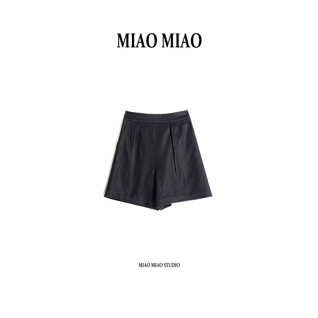 【芊芊】淼淼家30133秋季上新休闲气质百搭葡萄泥香云纱短裤