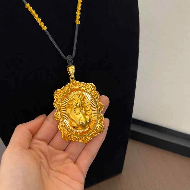 铜合金吊坠 精工版颜色1:1金色貔貅吊坠编织项链情侣时尚素款礼物