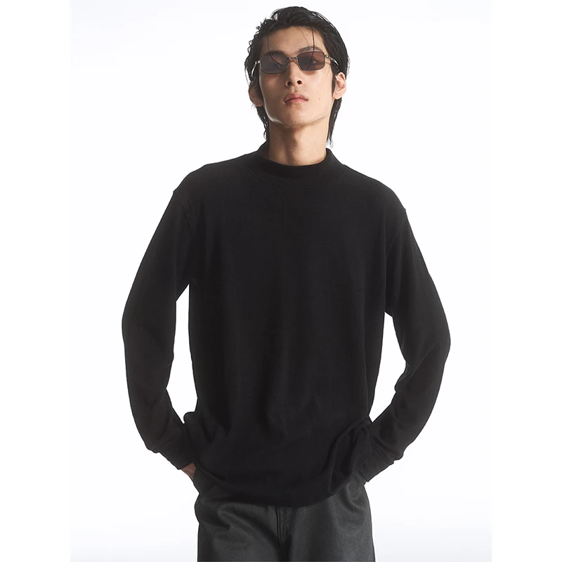 LIMPIDOCULUS温暖百搭三色醋酸羊绒混纺蓄热保暖小高领长袖