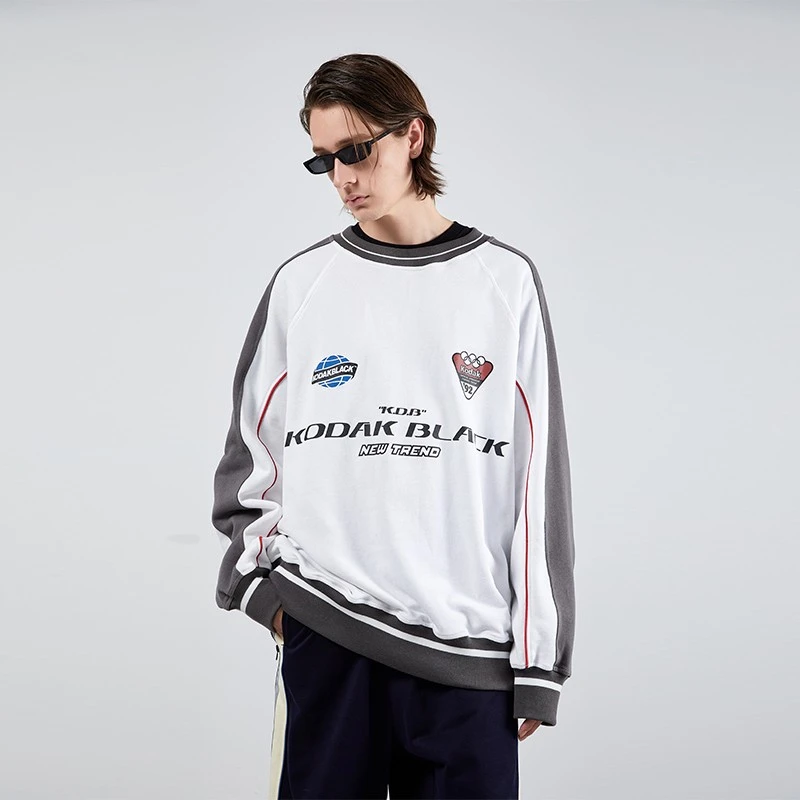 KBLC开不了车 插肩冰球服套头圆领撞色卫衣-KB2143003