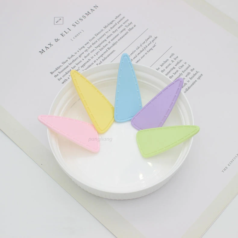 1066烤漆亮面糖果色三角片片发夹发饰DIY饰品手工材料配件贴片