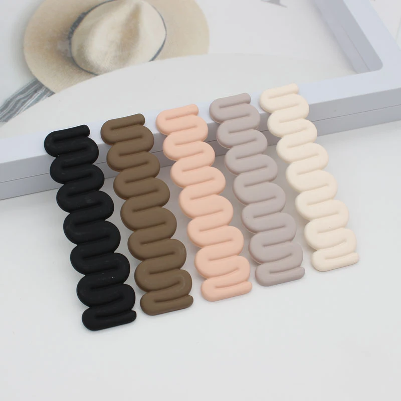 1056创意甜美少女磨砂弓曲长条片发夹贴片DIY饰品发饰配件材料