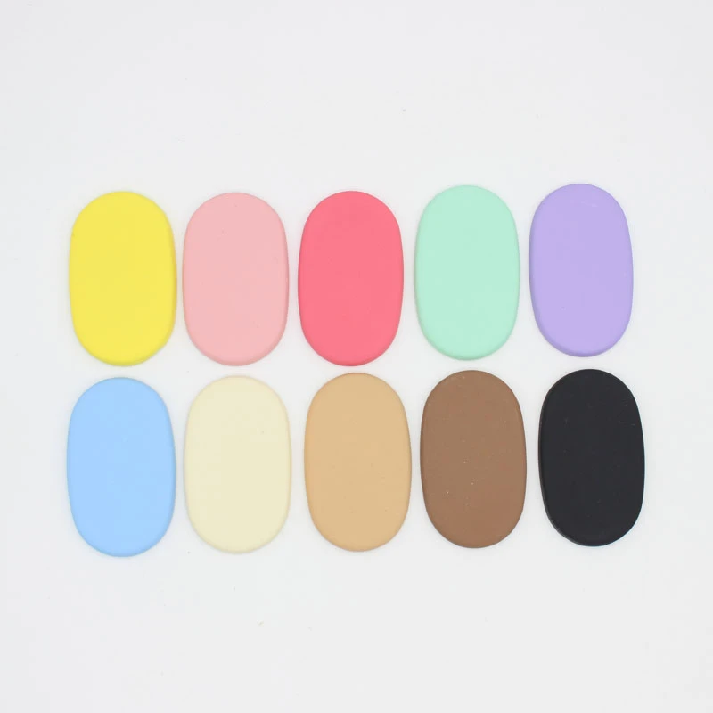 1106马卡龙糖果色椭圆片发夹贴片DIY饰品手机壳装饰材料配件