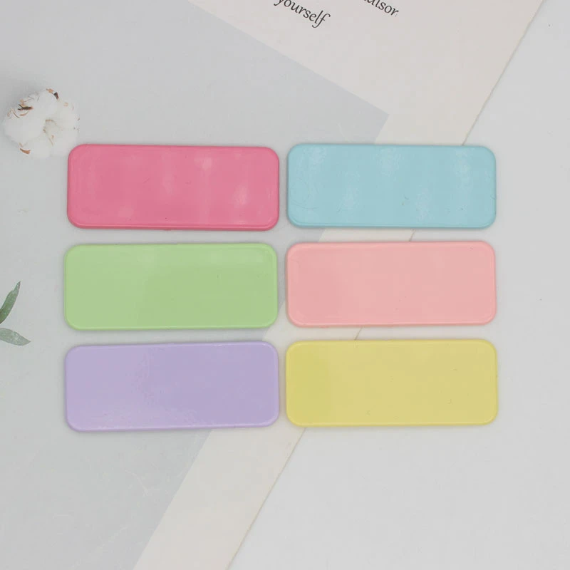 2550亮面糖果色长方长条片发夹发饰贴片儿童diy饰品材料配件