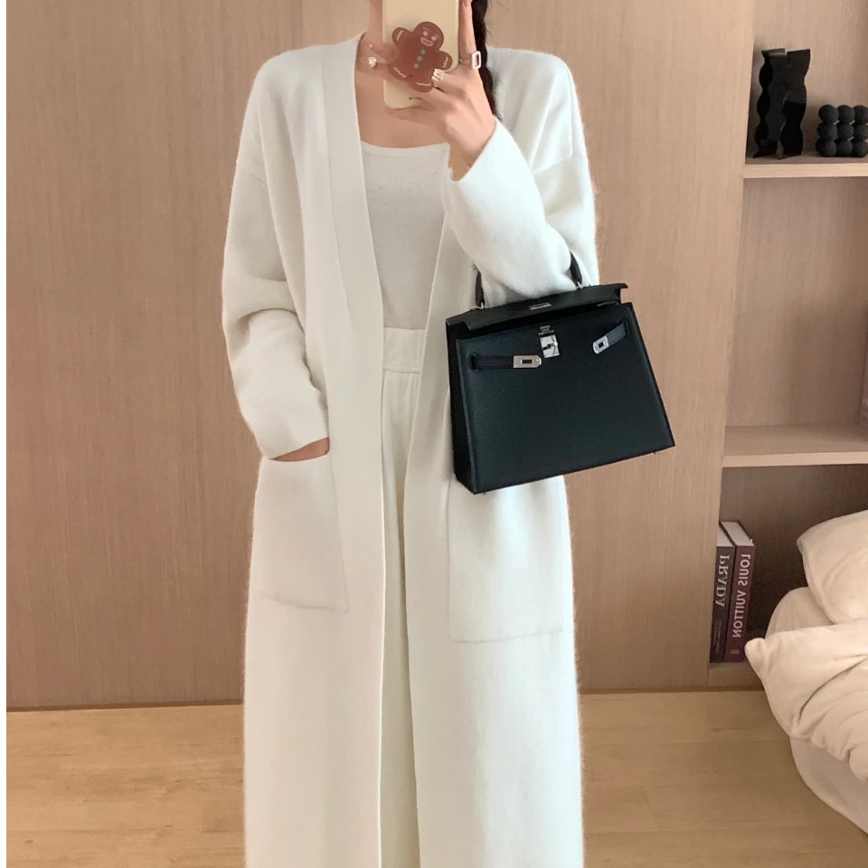 时尚减龄百搭高配浣熊绒针织长衫QY1019款