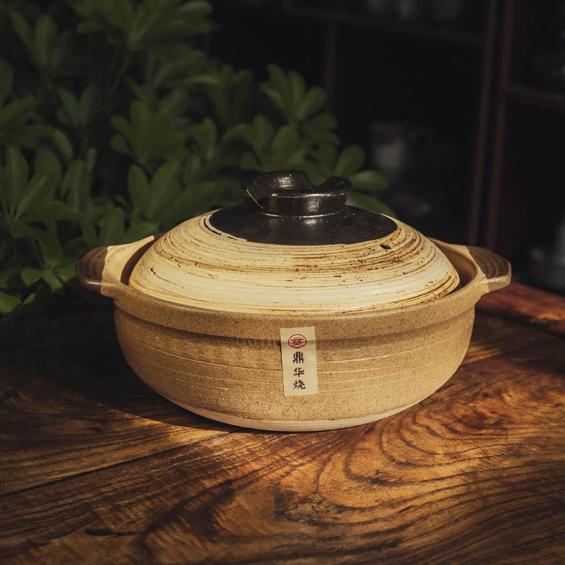 手工砂锅煲家用耐高温干烧不裂煲仔饭商用陶土老式小沙锅煤气灶款