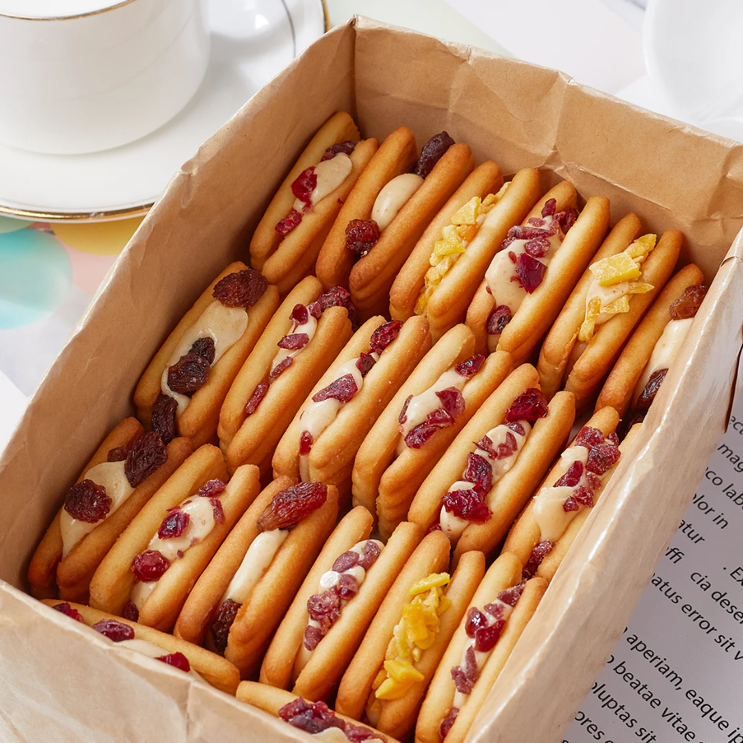 蔓越莓牛轧夹心饼干奶酥解饿抗饿上班下午茶零食休闲食品128g
