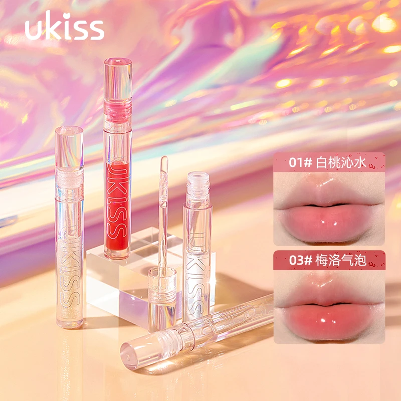 ukiss悠珂思唇油2ml透明水光唇釉滋润唇彩口红唇露唇蜜七夕礼物