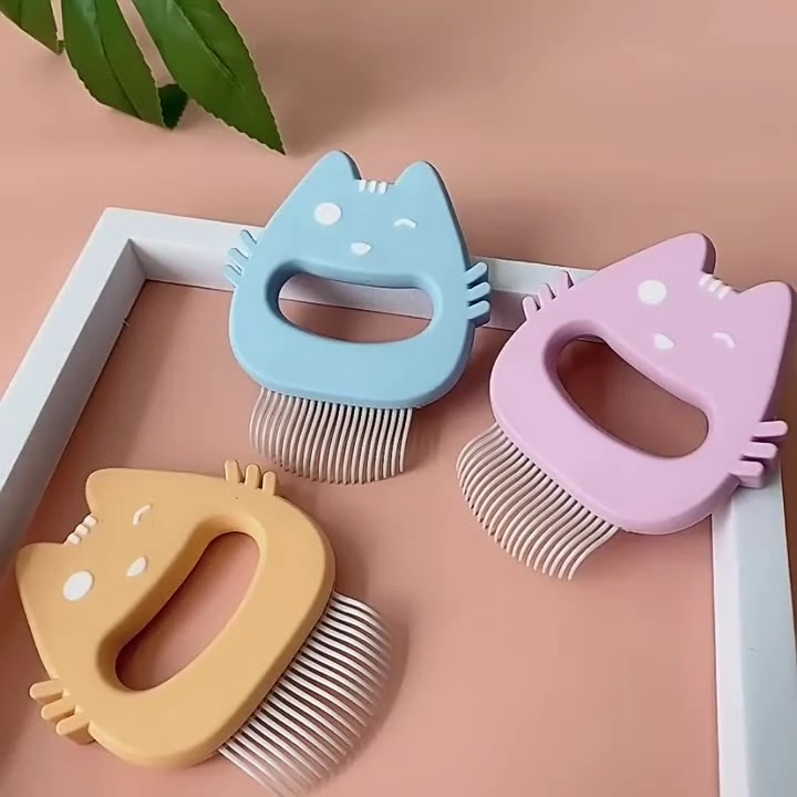 宠物梳子猫咪去浮毛针梳狗狗美容按摩贝壳梳猫梳毛排梳宠物用品