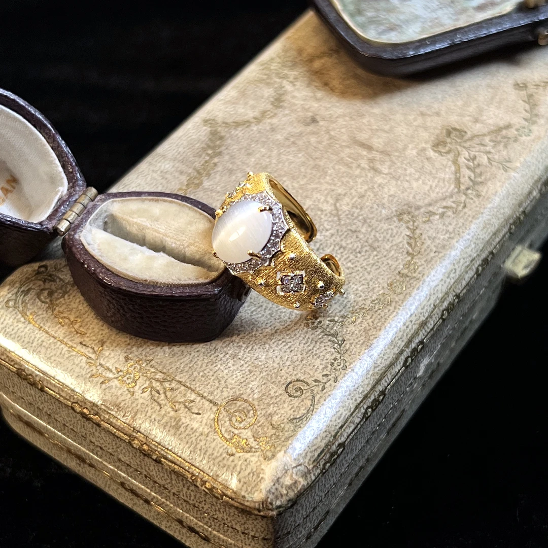 925银仿珍珠戒指 樱桃年华浮力 vintage英国回流复古