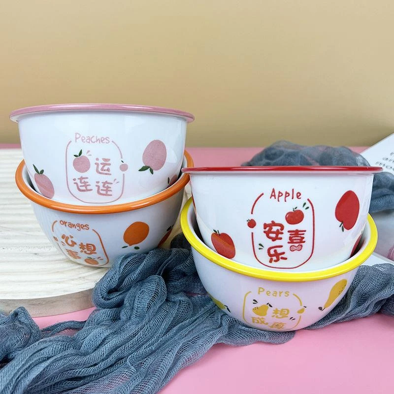 可爱碗少女心喜乐系列卡通餐具网红陶瓷饭碗儿童高颜值米饭碗组合